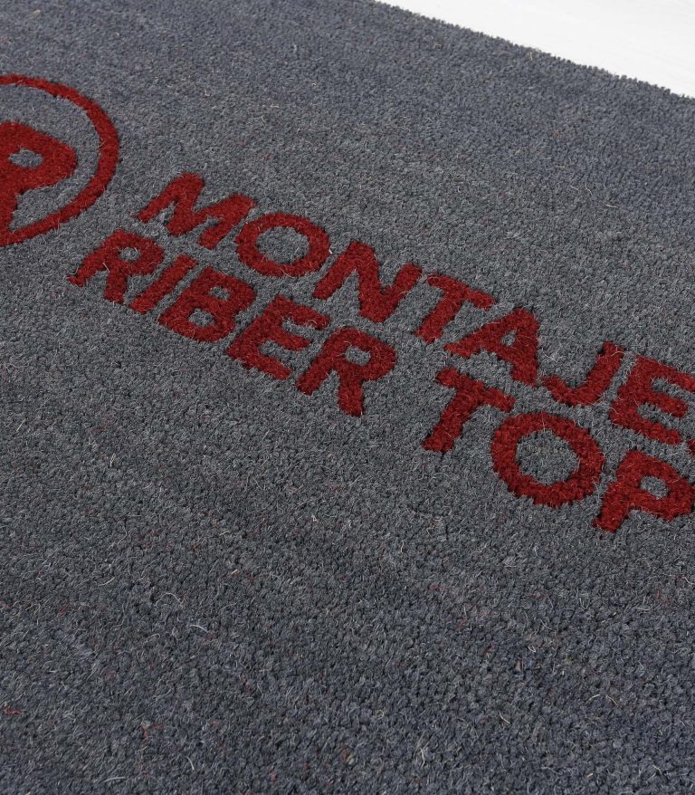 Felpudo de coco con logotipo